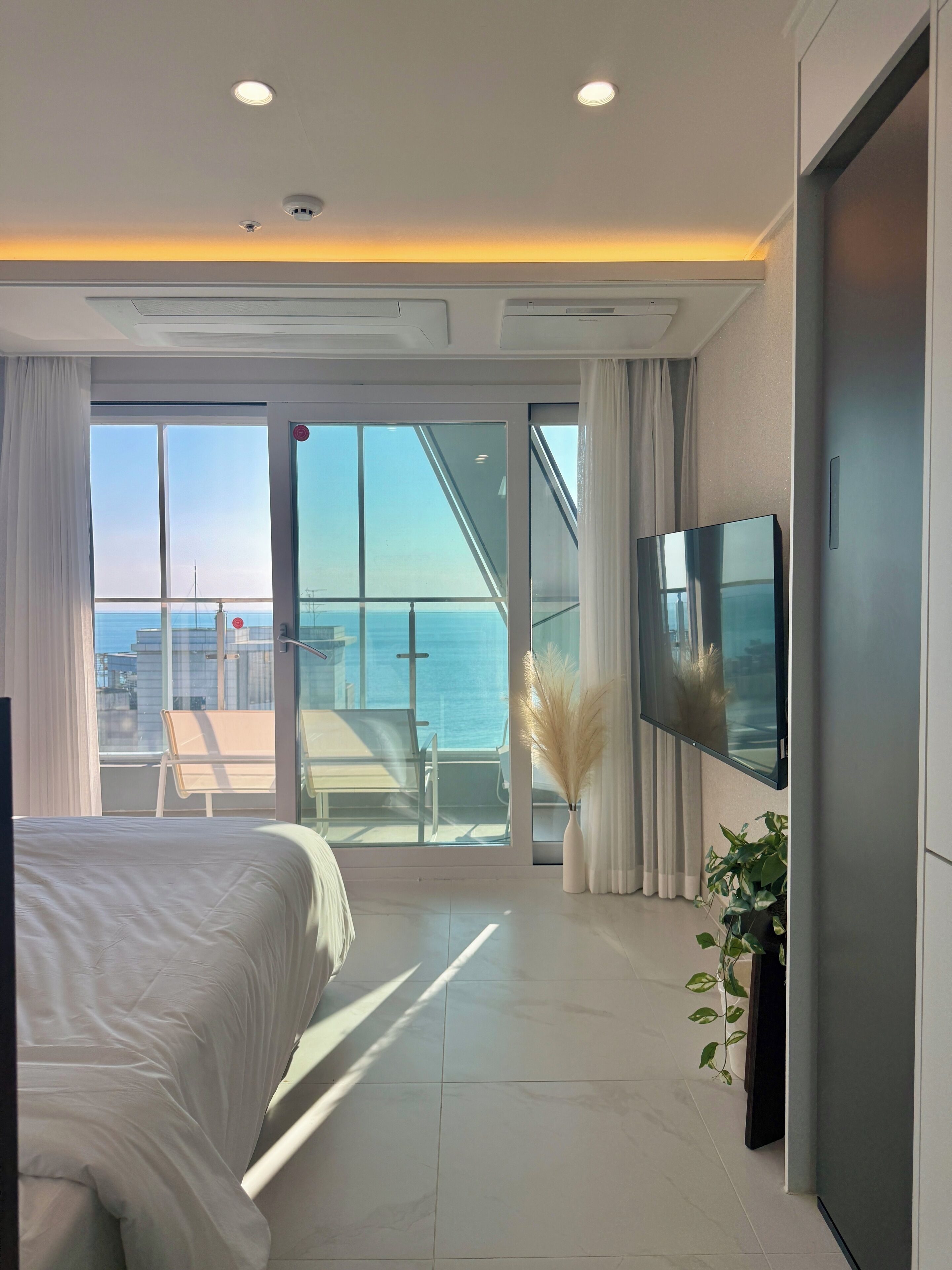 Ocean view Family Twin Room | Wi-Fi gratuit, draps fournis