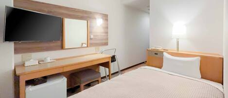 Desk, free WiFi, bed sheets