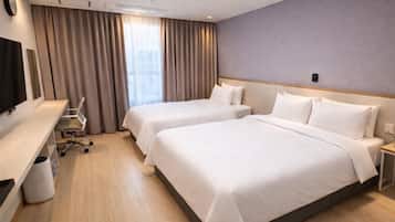 Standard Room, Multiple Beds, Non Smoking, Refrigerator & Microwave | In-room safe, laptop workspace, soundproofing, iron/ironing board