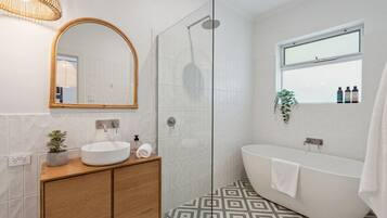 Hair dryer, towels