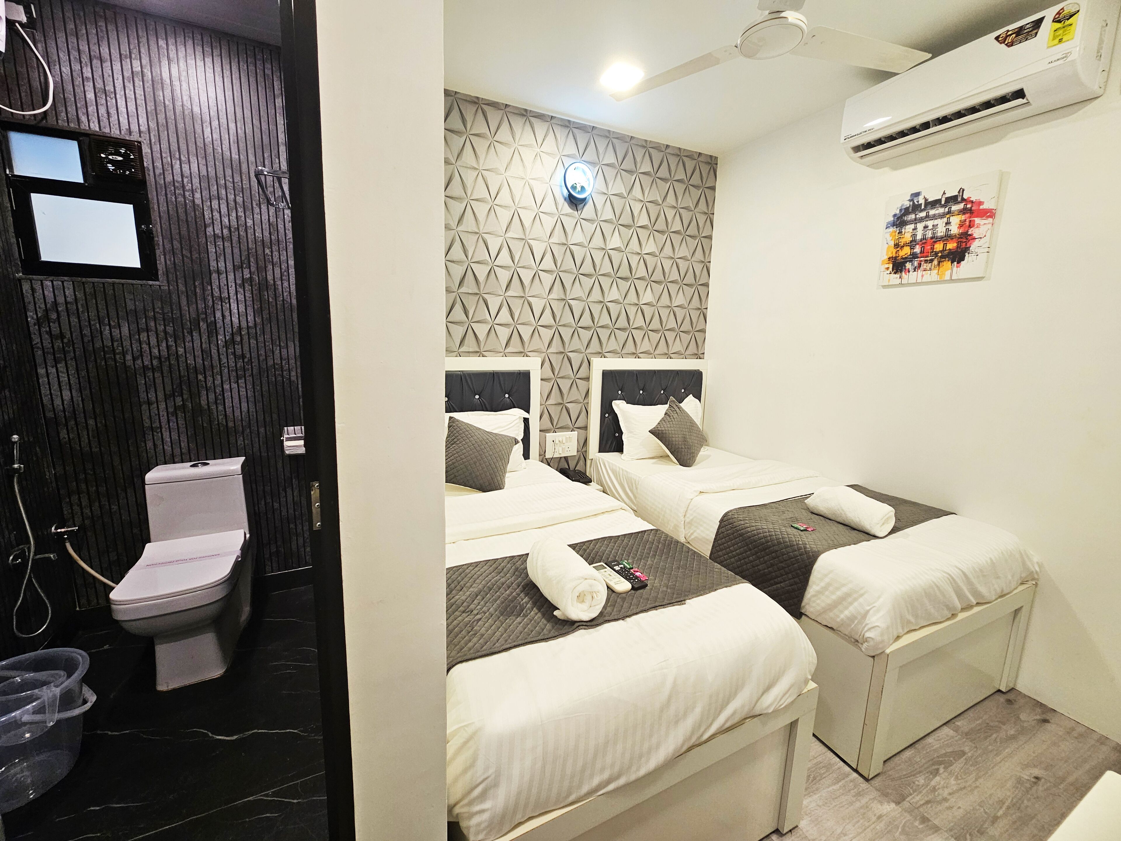 Deluxe Double Room, Pool View | Desk, laptop workspace, free WiFi
