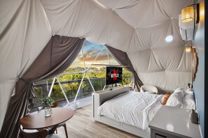1 bedroom, iron/ironing board, free WiFi, bed sheets - Luxury Dome - Spa Shower - Panoramic Views (Spring Branch)