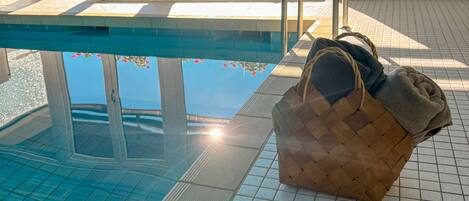 Indoor pool, a heated pool