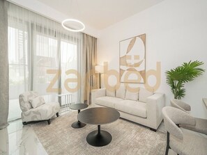Apartment, Balcony, City View | Living area - Zapbed House-LV 102 (Dubai)