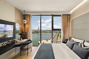 Deluxe Double Room, City View | In-room safe, desk, laptop workspace, blackout drapes