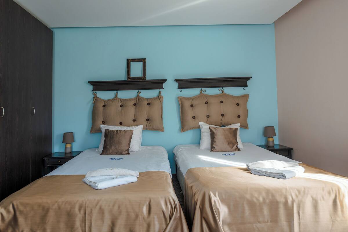 Chambre Standard Double ou avec lits jumeaux, balcon, vue établissement