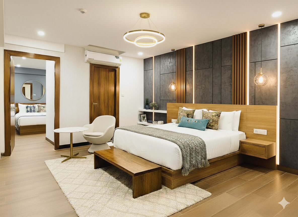 Presidential Suite, City View | Egyptian cotton sheets, premium bedding, Select Comfort beds, desk