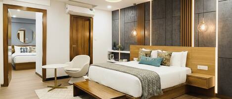 Suite Présidentielle, vue ville | Draps en coton égyptien, literie de qualité supérieure