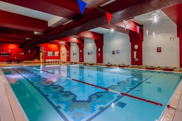Indoor pool, a heated pool