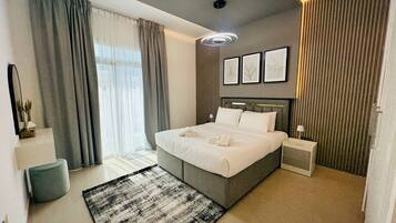 Appartement, balcon, vue ville