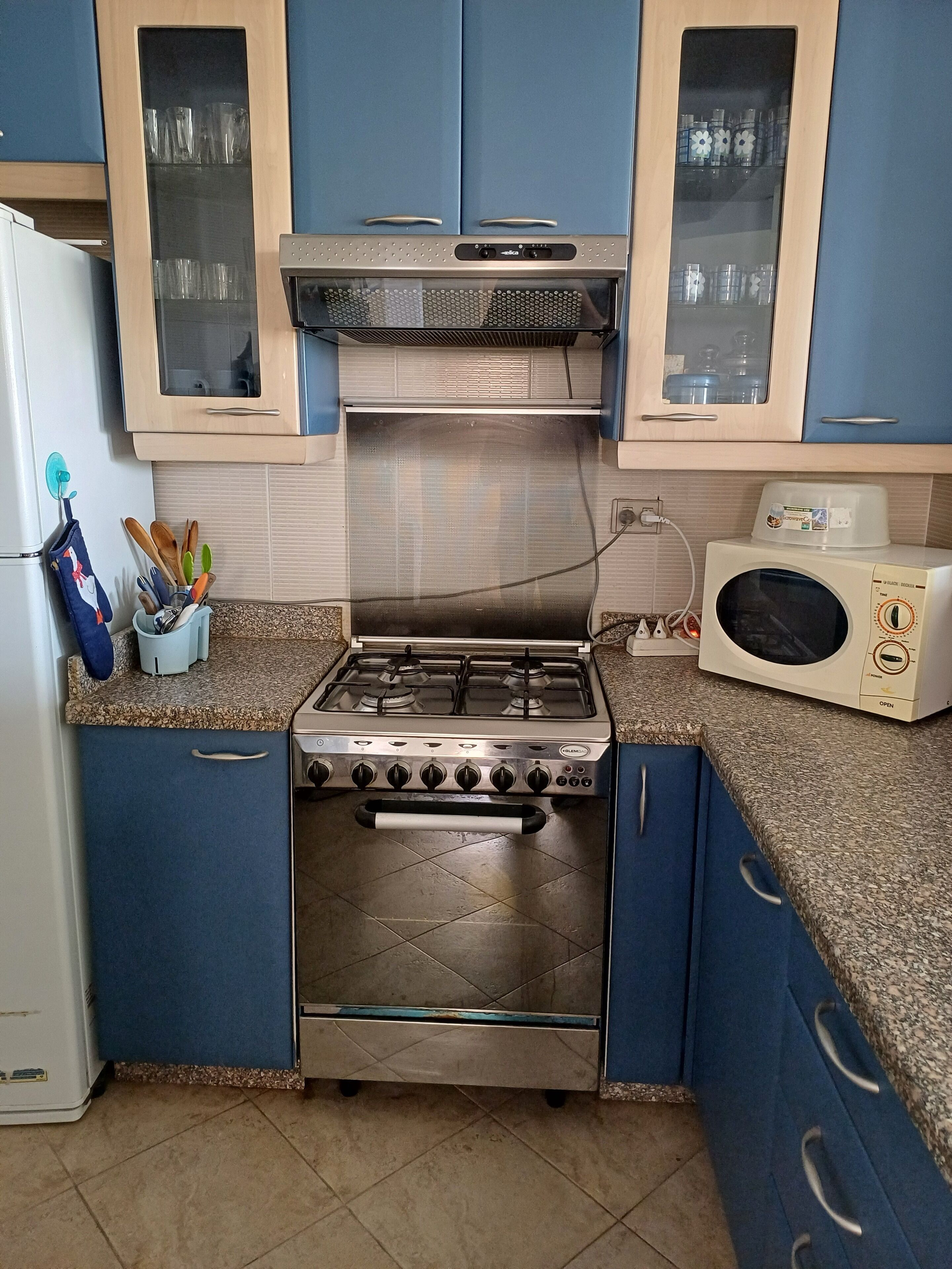 Microwave, oven, stovetop, dishwasher