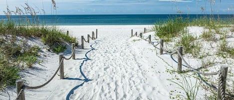 Beach nearby, sun-loungers