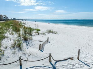 Beach nearby, sun-loungers