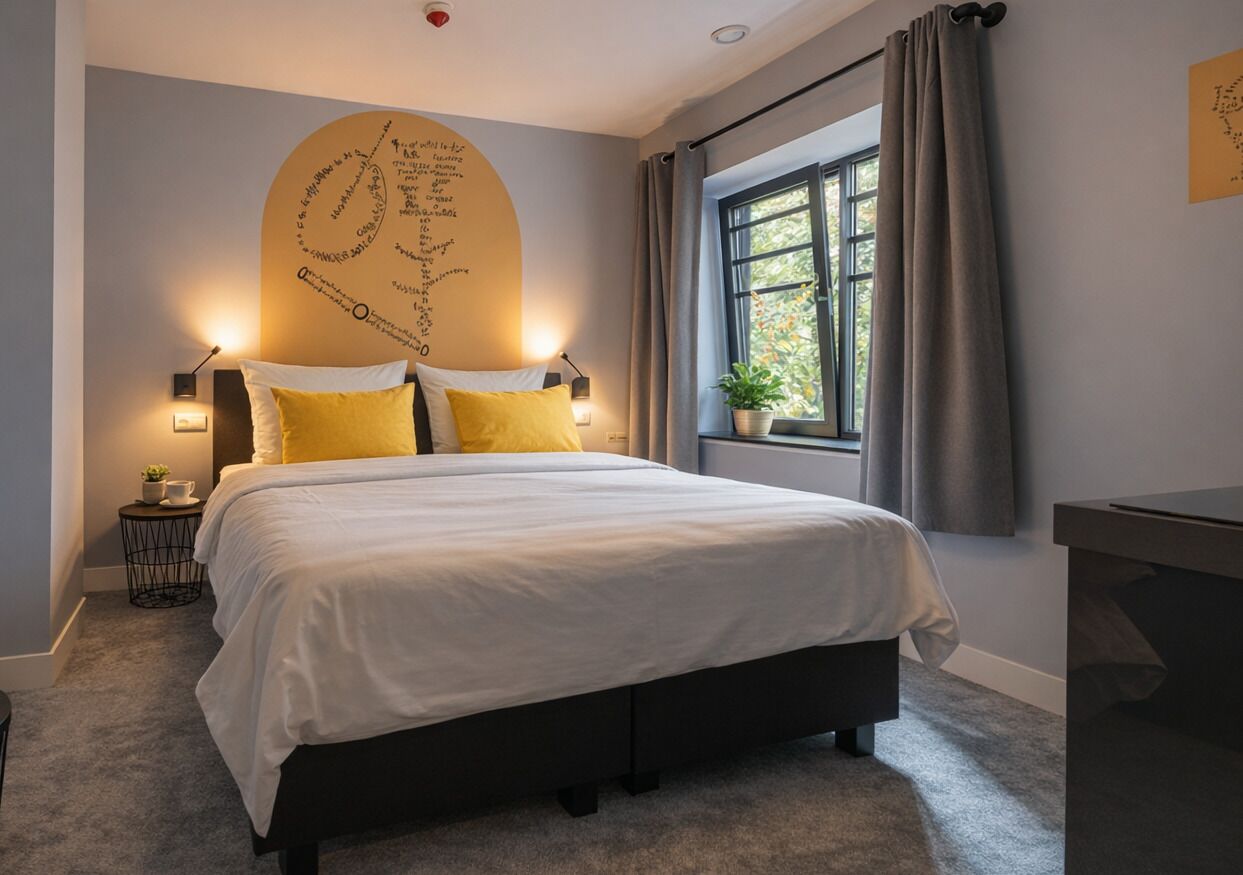 Soft gray carpet flooring creates a warm and homely feel.