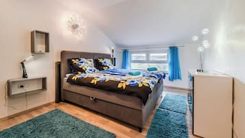 Family House, Multiple Bedrooms, 2 Bathrooms, Mountainside (Riverside House with Pool and Hot Tub) | 2 bedrooms, laptop workspace, free WiFi, bed sheets