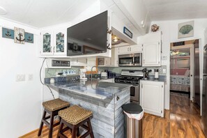 Fridge, microwave, oven, stovetop - Charming 1BR Waterfront Retreat with Private Patio (Port Isabel)