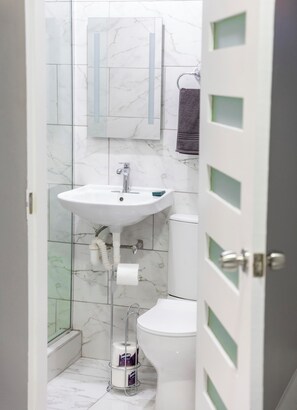 Towels, soap, toilet paper