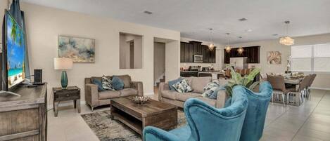 Villa, 5 chambres | Coin séjour