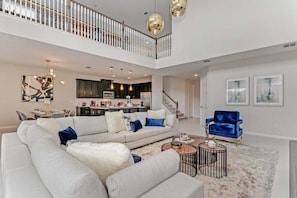 Living area - Solara 1787 Cvt 6br Villa W/ Pool & Luxury Spa 6 Bedroom Villa (Kissimmee)