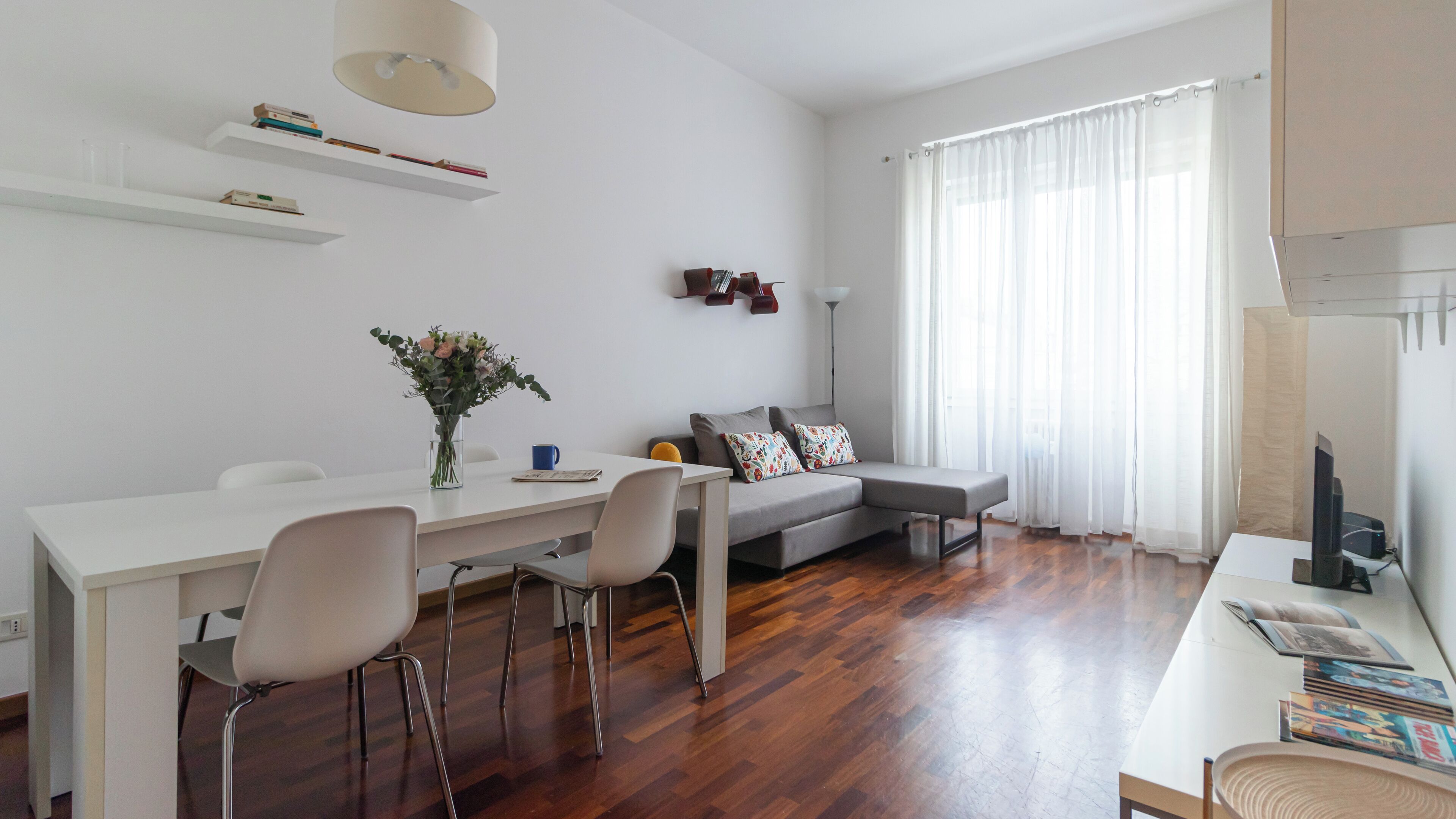 Apartment (1 Bedroom) | Living area | 32-inch Smart TV with cable channels