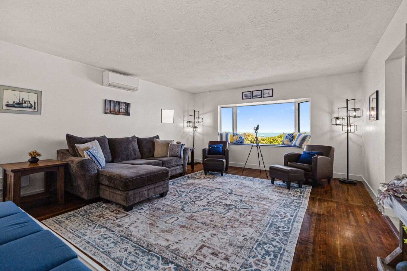 TV, fireplace, foosball