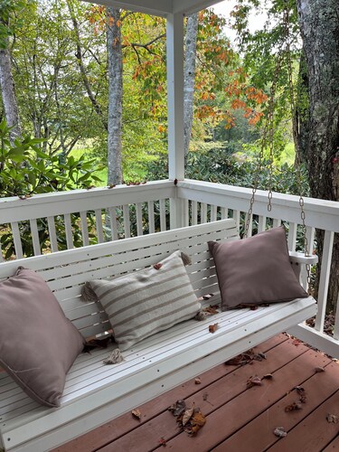 Cozy Christmas Cottage on Linville River- Fireplace & pet-friendly