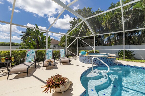 A heated pool