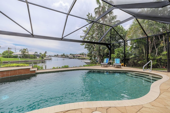 A heated pool