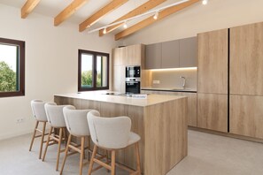 Fridge, microwave, oven, dishwasher - Villa Olivo modern holiday home with pool in Mallorca near Ses Salines and Es Trenc (Ses Salines)