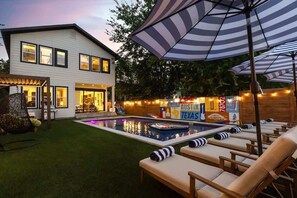 Outdoor pool, a heated pool