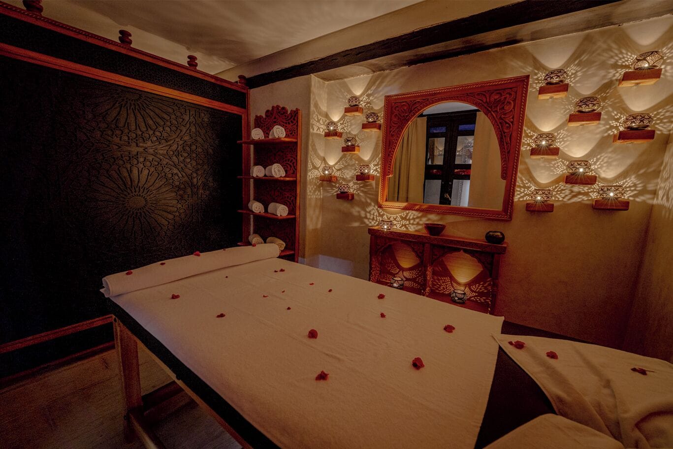 Salas de tratamientos para parejas, baño turco/hammam