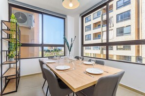 Apartment, 2 Bedrooms, Kitchen, City View | Dining room - Polka 2BR Apartment in Batroun (Batroun)