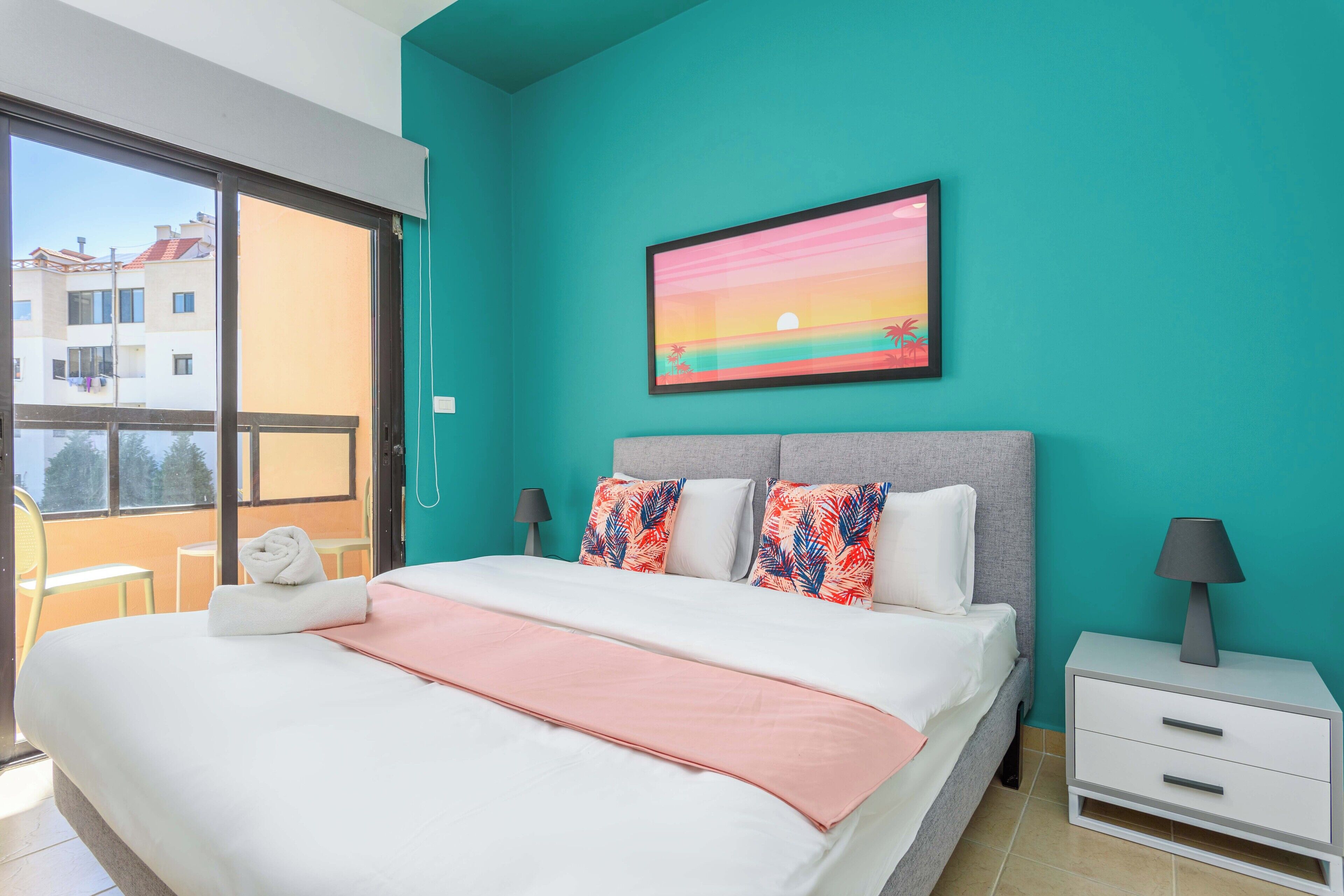 Apartment, 2 Bedrooms, Kitchen, City View | Desk, laptop workspace, blackout curtains, iron/ironing board