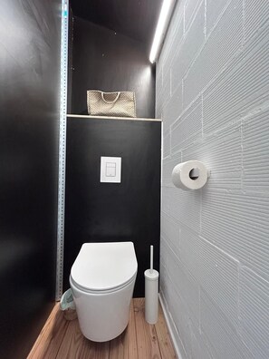 Dusche, Handtücher, Toilettenpapier