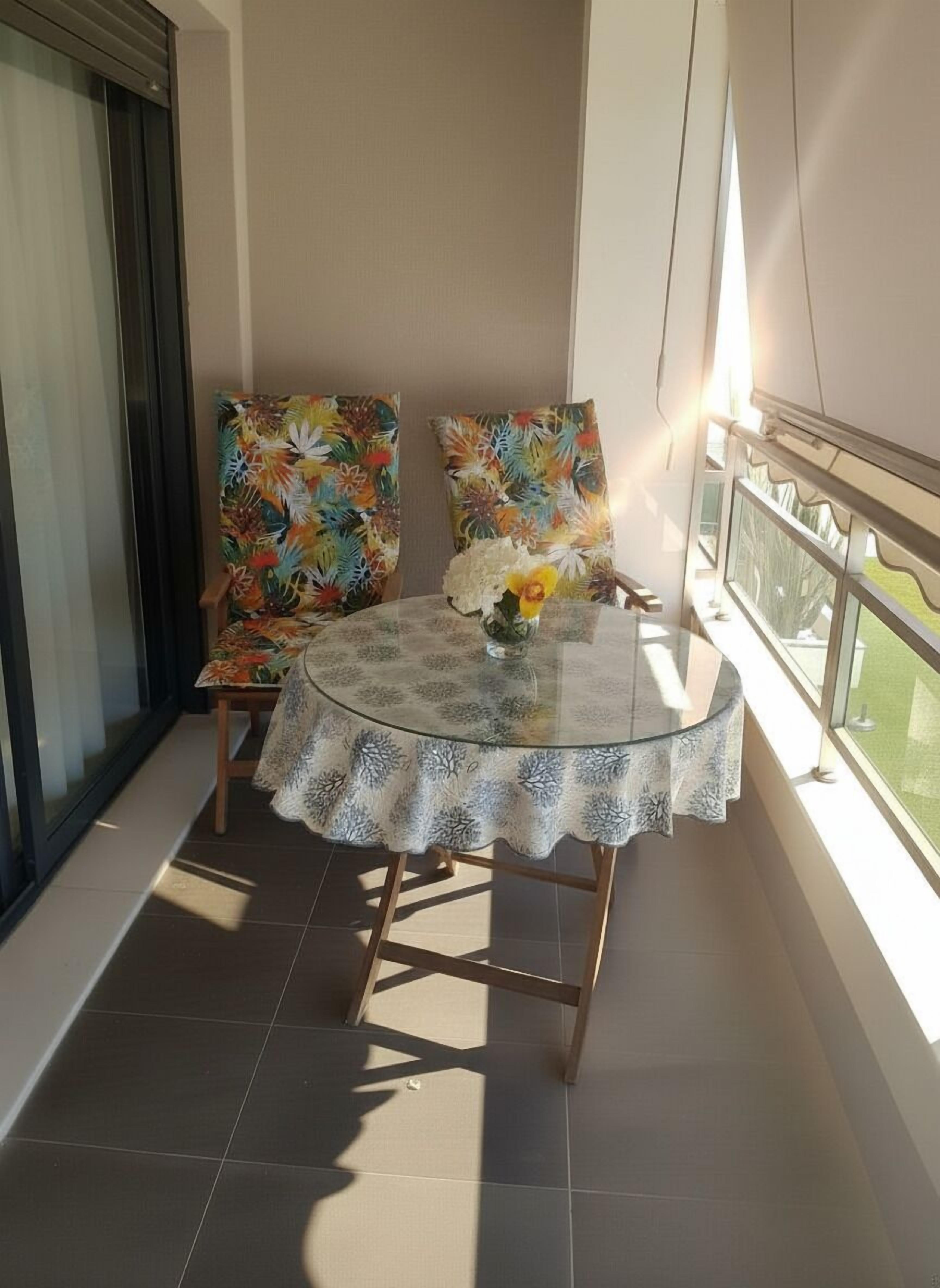 Sunny Balcony Seating Area