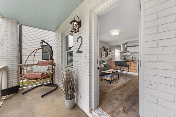 Living area - QC Quarters Quadplex – Where Style, Privacy & Mild Bragging Rights Meet (Charlotte)