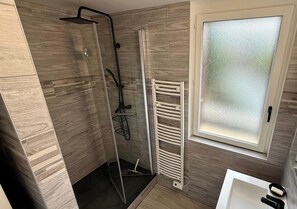 Shower, hair dryer