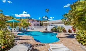 Outdoor pool, a heated pool