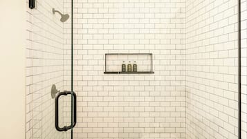 Hair dryer, bathrobes, towels, soap