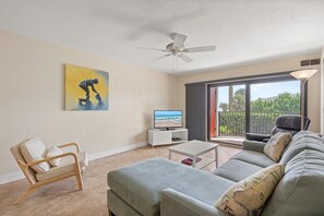 Condo, Multiple Beds (Las Brisas 502) | Living area - Las Brisas 502 (New Smyrna Beach)