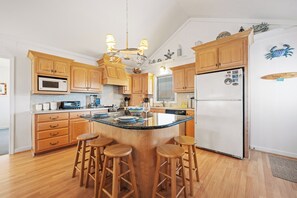 Microwave, oven, stovetop, dishwasher