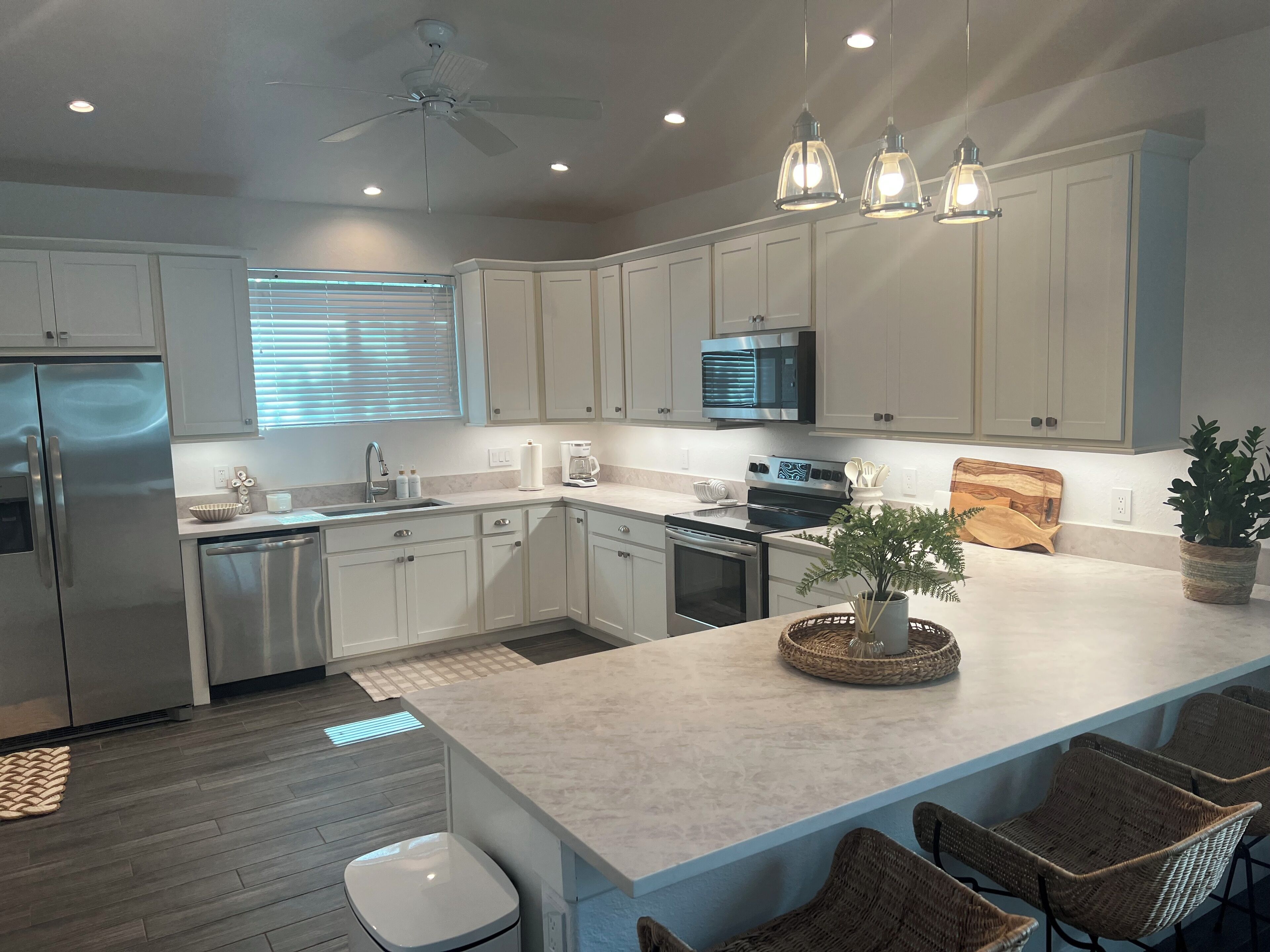 Microwave, oven, stovetop, dishwasher