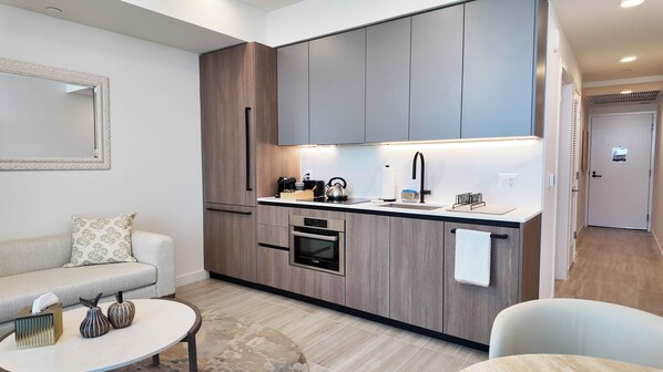 Microwave, oven, stovetop, dishwasher