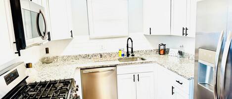 Microwave, oven, stovetop, dishwasher