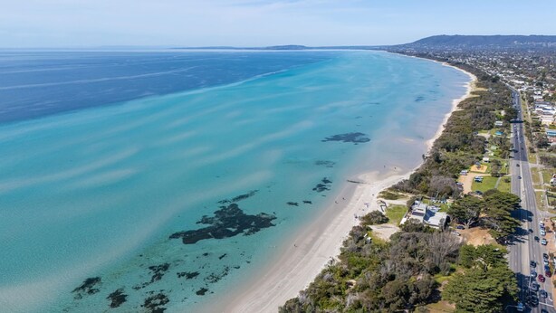 On the beach - Ocean Pearl | Oceanview Luxe Escape with Pool (Rye)