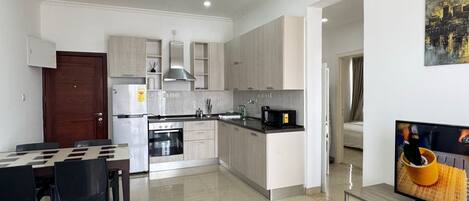 Microwave, oven, stovetop, dishwasher