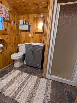 Shower, toilet paper