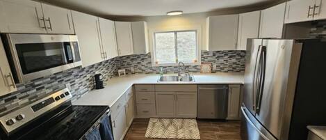 Microwave, oven, stovetop, dishwasher