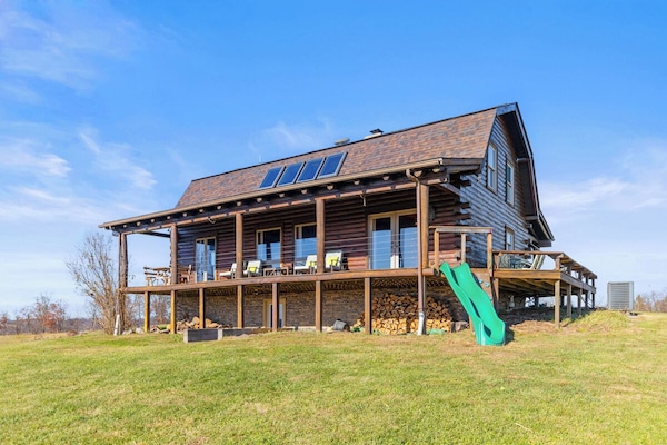 Back deck with view for miles.
