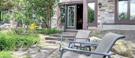 Design-Apartment, Terrasse, Bergblick | Terrasse/Patio